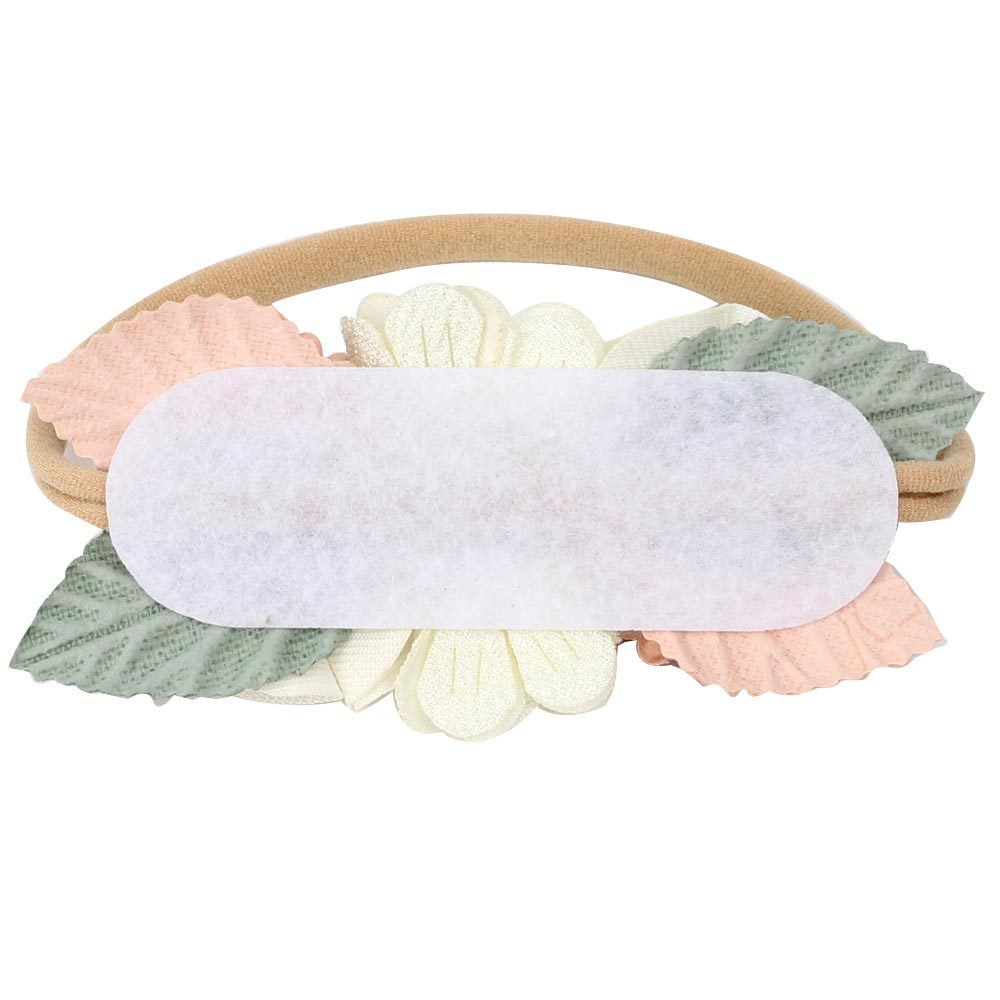 Bebé al por mayor cien días de luna llena fotografía protector de cráneo beige perla diadema de nylon nylon